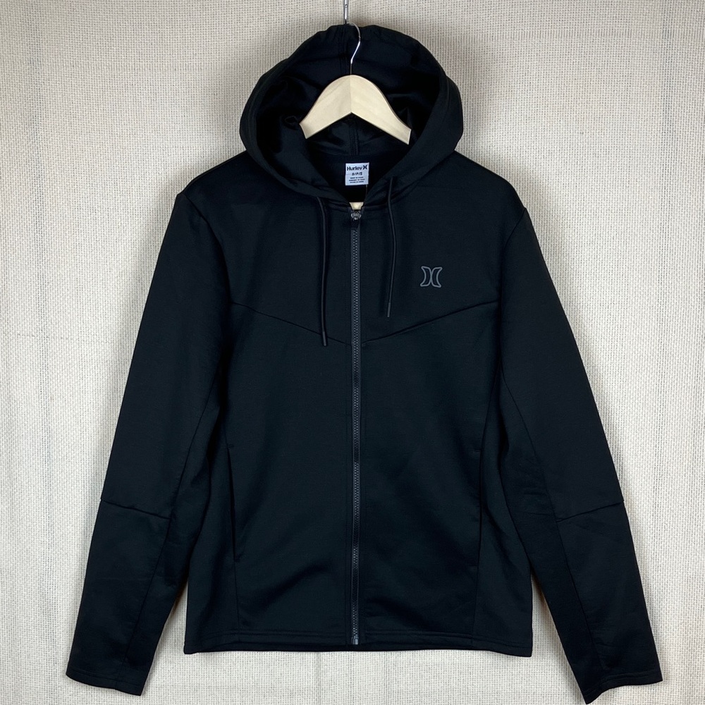HURLEY Exist Block Black Hooded Jacket Full Zip NWT